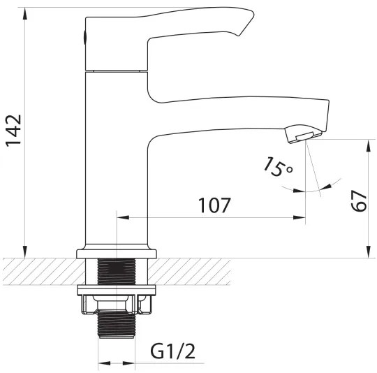 Sapho - Umývadlová batéria SMALL 14 cm lesklý chróm