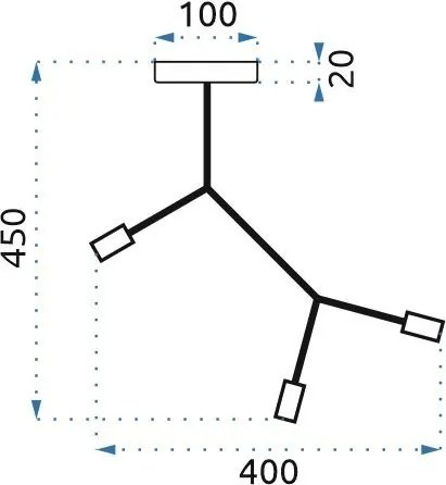 Toolight - Stropné svietidlo 3x27 APP736-3C, čierna, OSW-08793
