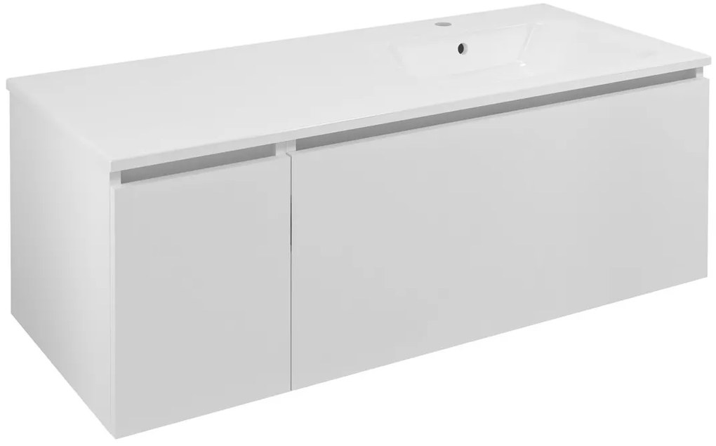 Sapho Sapho, LOREA skrinka 120x46x51,5cm (30+90cm), pravá, biela matná, LE090-3131-R-01