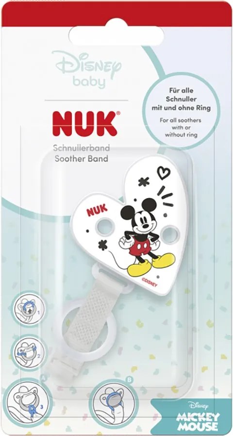 Stužka na cumlík NUK Disney Mickey