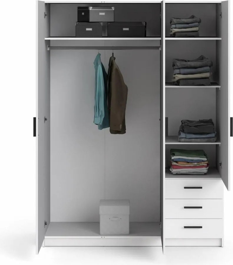 Šatníková skriňa Spiken II biela