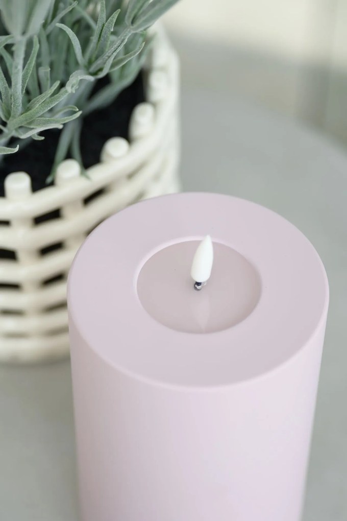 DeluxeHomeart Vonkajšia LED sviečka Dusty Pink 20 cm