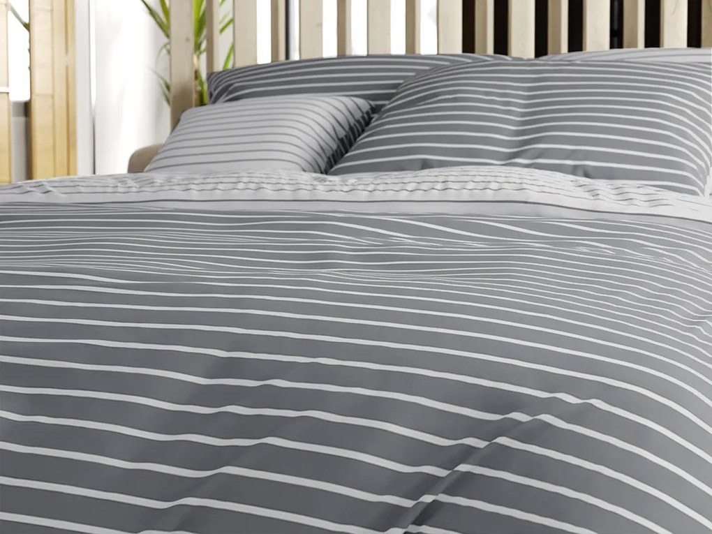 Obliečky z Renforcé bavlny CAPRIVI sivé hotelová kapsa Rozmer obliečky: 70 x 90 cm | 140 x 200 cm