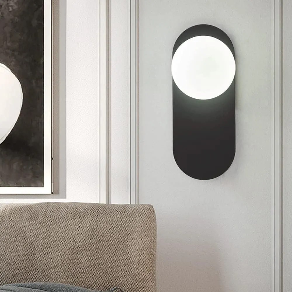 Toolight Toolight, nástenné svietidlo 30x12cm, 1xG9, APP1586-1W, čierna-biela, OSW-04122