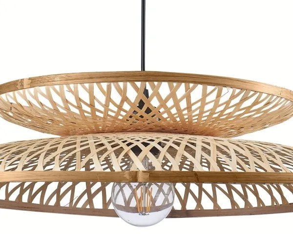 Luster na lanku BALI 1xE27/20W/230V pr. 60 cm bambus