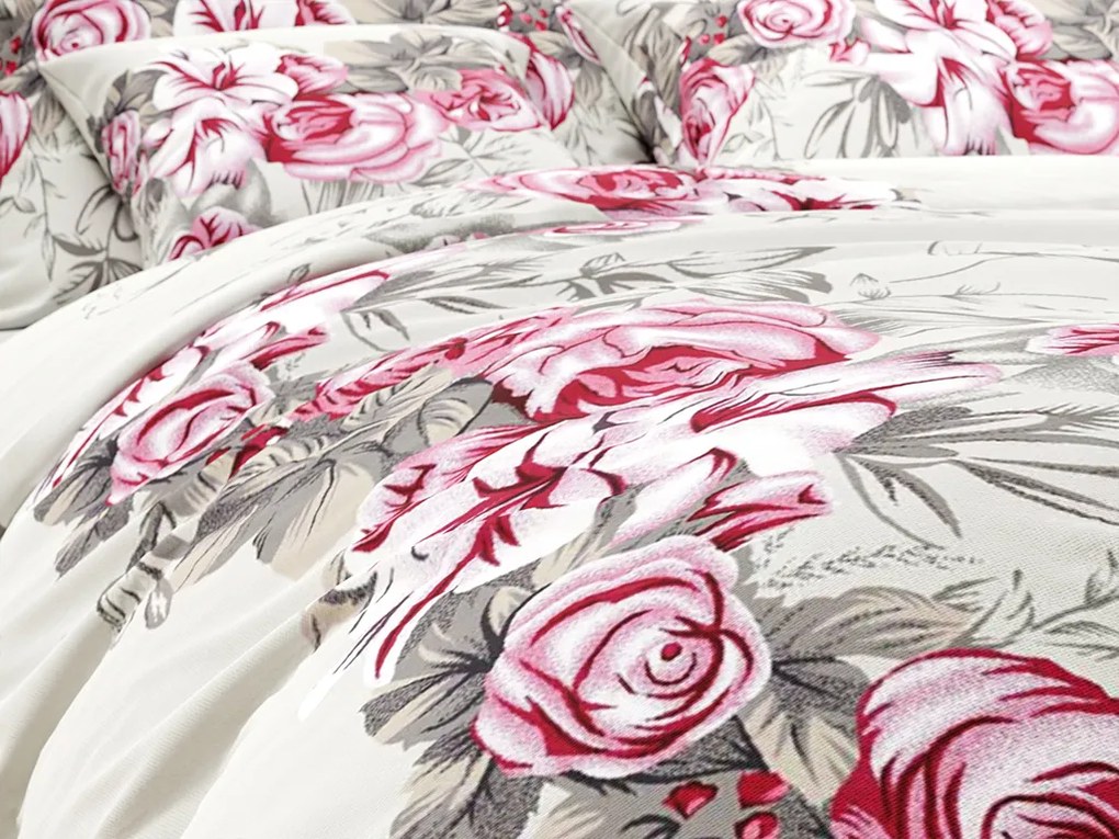 Bavlnené obliečky LILY ROSE sivé Rozmer obliečky: 70 x 90 cm | 140 x 200 cm