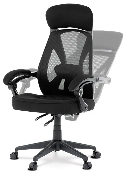 Autronic BONTEC Kancelárska stolička, hojdací mechanizmus, čierna sieťovina, KA-Y309 BK Farba: Čierna