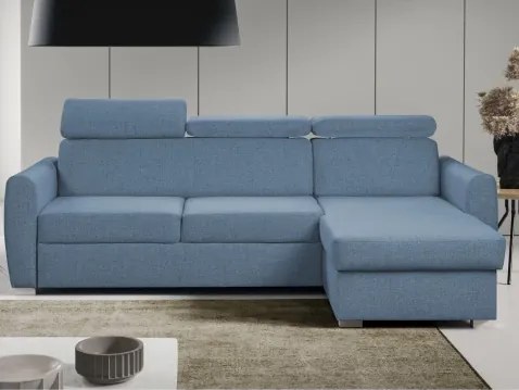 Rohová sedacia súprava Mistic, denimovo modrá látka%