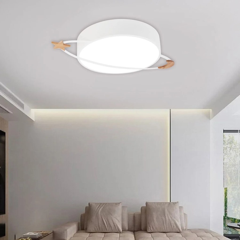 Toolight - Stropná lampa Moon White E27 60W APP865-C, biela, OSW-06886