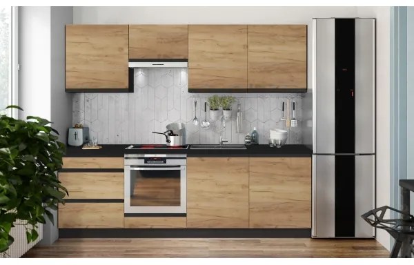 Kuchynská linka MARINA 240 cm dub craft