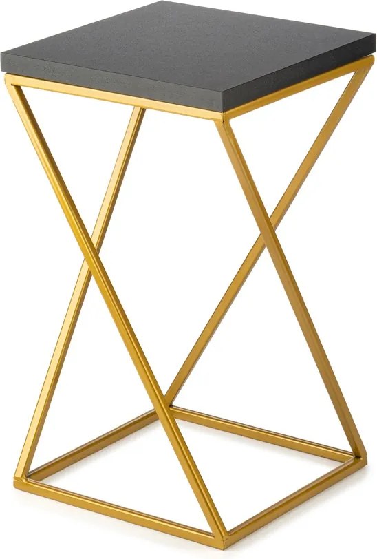 STOJAN NA KVETINÁČ LOFT7 40X24X24 CM ZLATÁ/ČIERNA