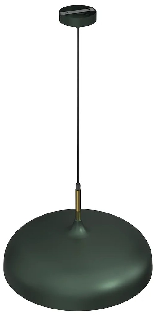 Závesné svietidlo Lincoln, 1x zlaté/zelené kovové tienidlo, (fi 35cm), gr/g