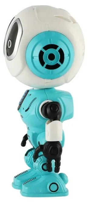 Teddies Robot ECHO opakujúci vety, 12 cm, kov, so zvukom a svetlom