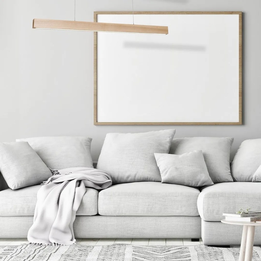 Závesné LED svietidlo Timber, 1x LED 18w, 3000k, drevo