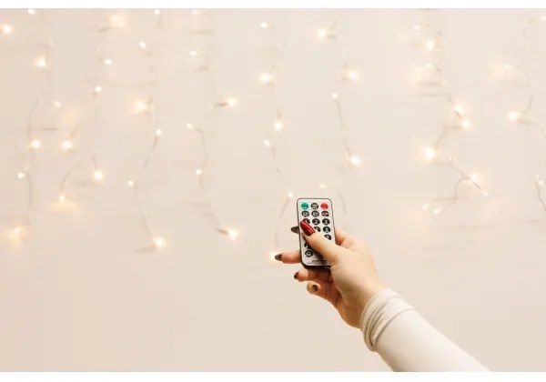 LED vonkajší stmievateľný záves CURTAIN 360xLED/8,4W/230V 2x2 m IP44 teplá biela +DO