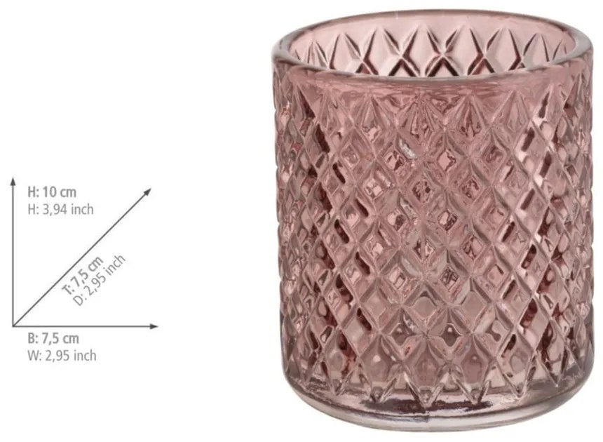 Tmavoružový sklenený téglik na zubné kefky Atessa – Wenko