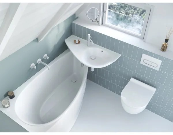 Ravak X01455 - Splachovacie tlačidlo CHROME 24,7x16,5 cm biela