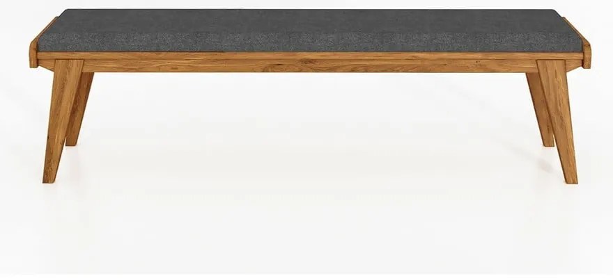 Lavica z dubového dreva so sivým sedákom Retro - The Beds