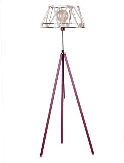 Ružová stojacia lampa Emma, výška 150 cm