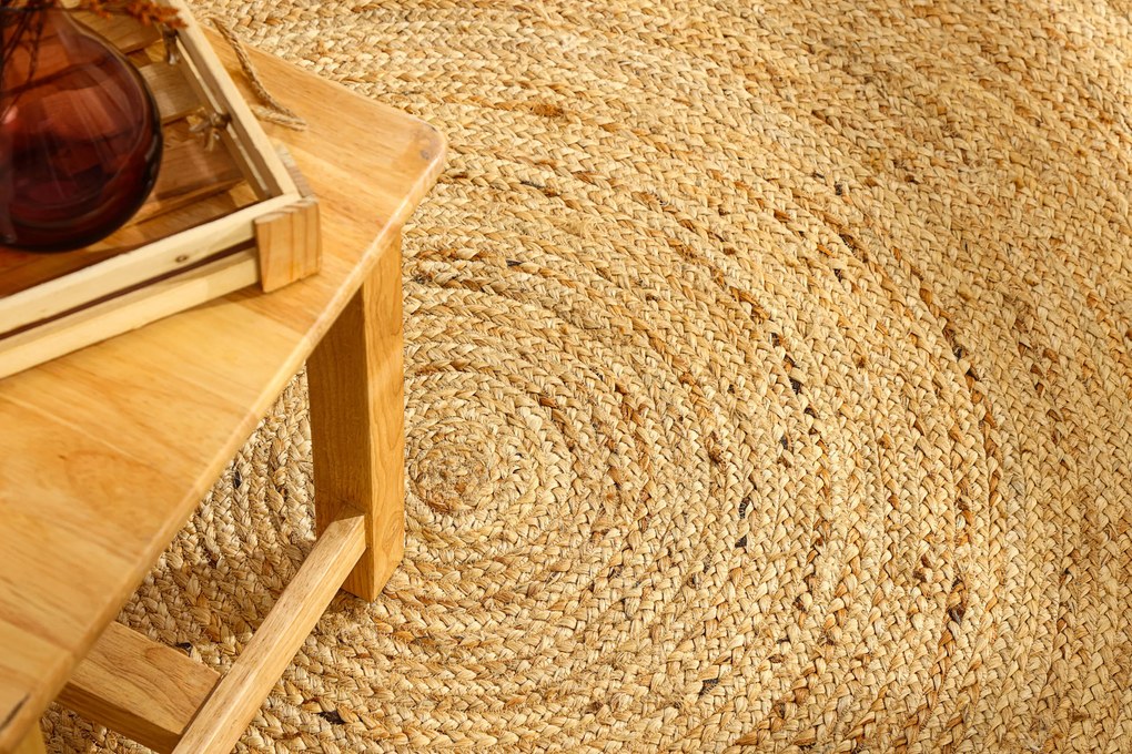 My Flair, AKCIA: 120x120 (průměr) kruh cm Kusový koberec Lola natur kruh, béžová, chodba / predsieň