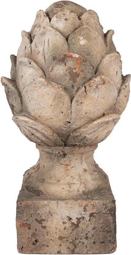 Béžovo-hnedá antik dekorácia busta šiška - Ø 19*35 cm
