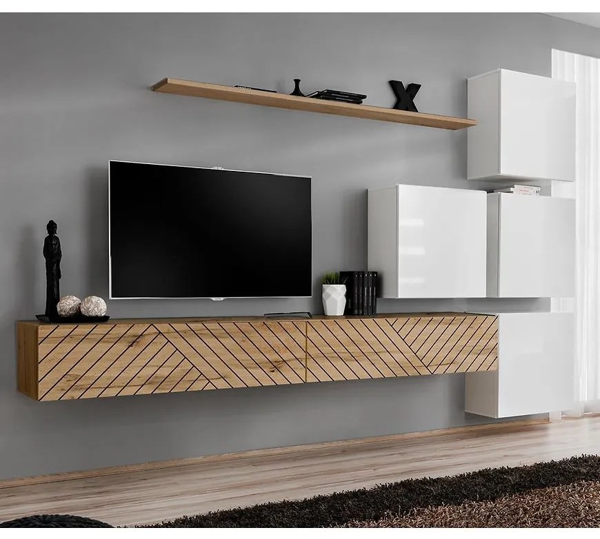 Obývacia Stena Switch IX Line Wotan/Biela