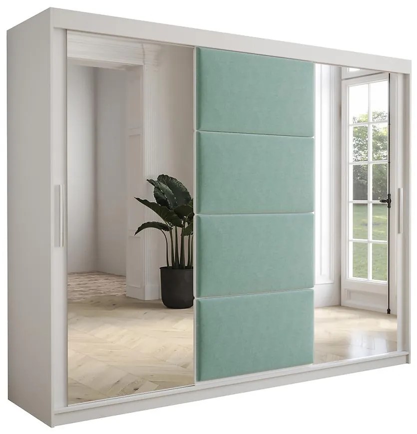 Skriňa Tapi 250 Biely/Pistácie