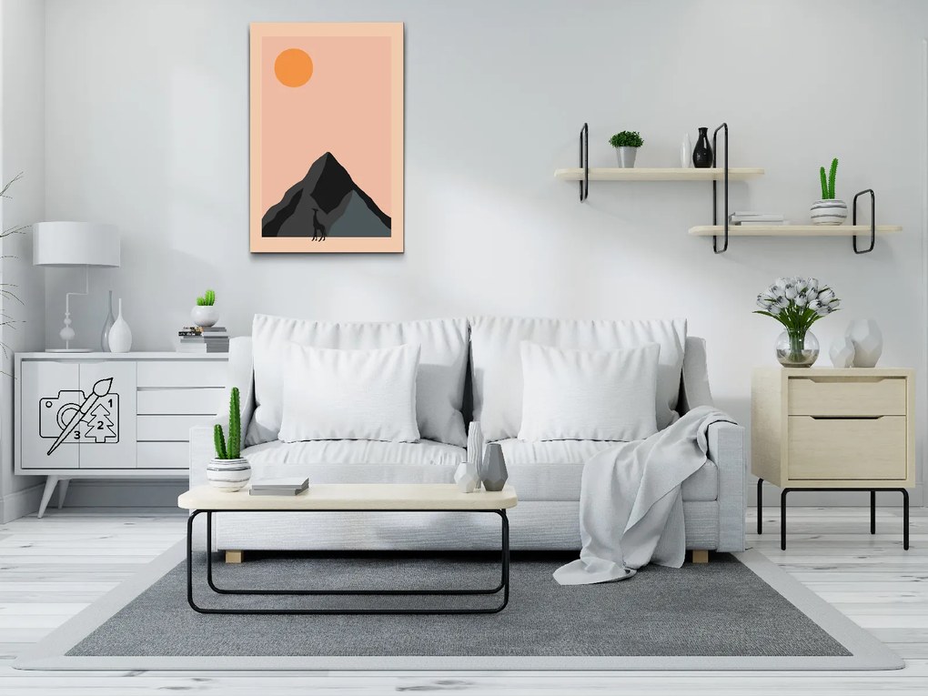 Gario Maľovanie podľa čísel Boho žirafa Rozmery: 60 x 80 cm, Rámovanie: Iba zrolované plátno