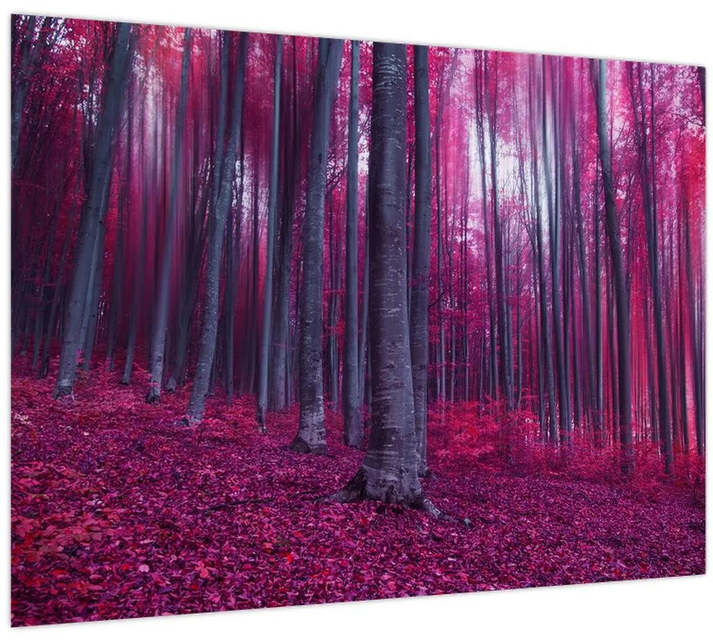 Obraz ružového lesa (70x50 cm)