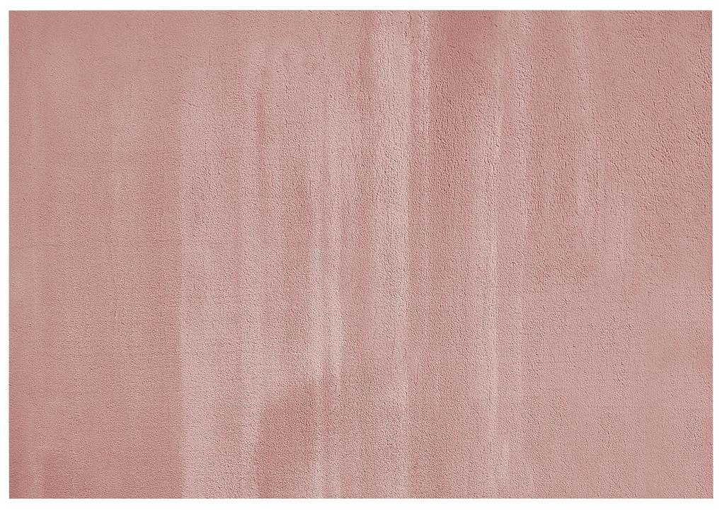 Koberec z umelej zajačej kožušiny 160 x 230 cm ružový MIRPUR Beliani