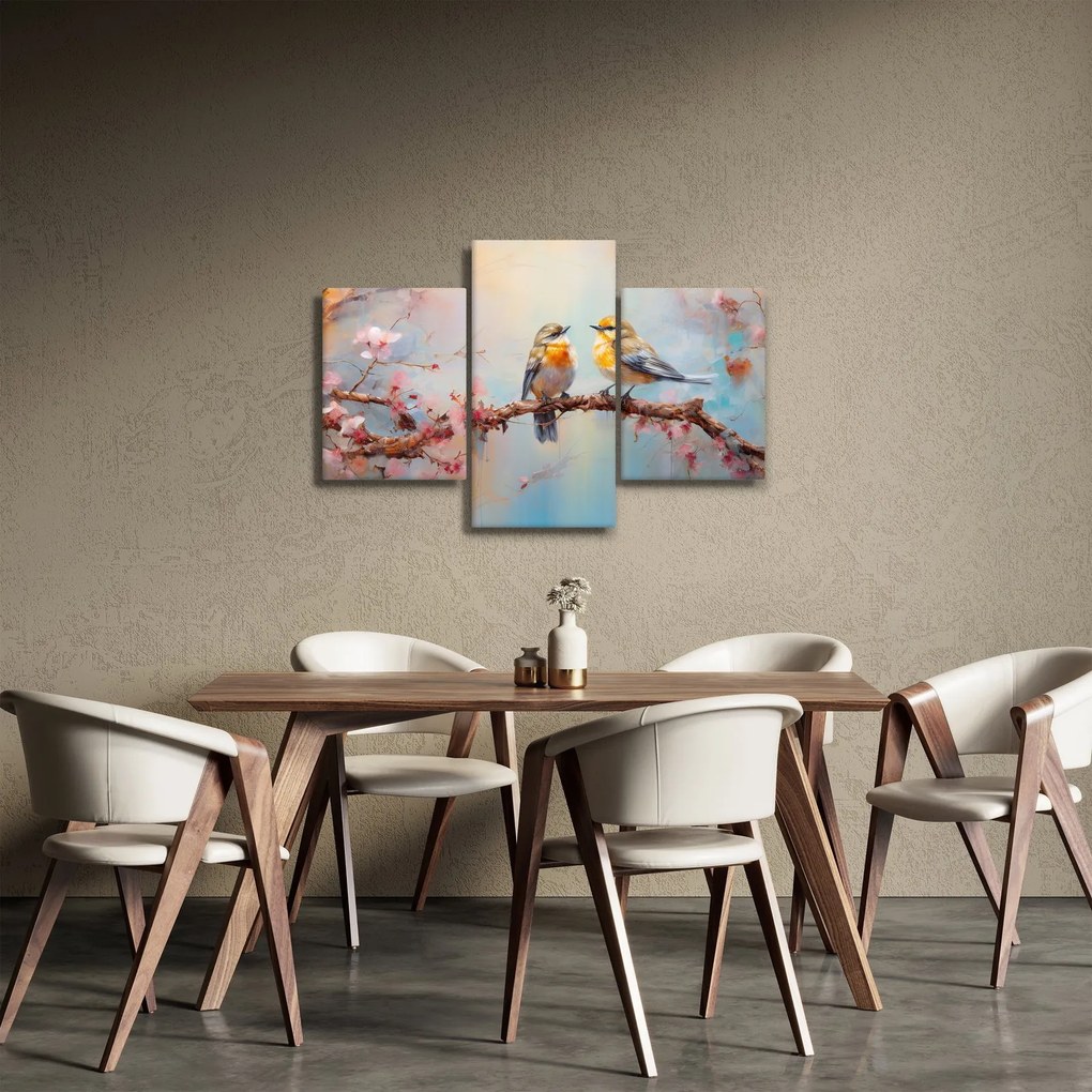 Obraz - Zamilovaní vtáčiky (90x60 cm)