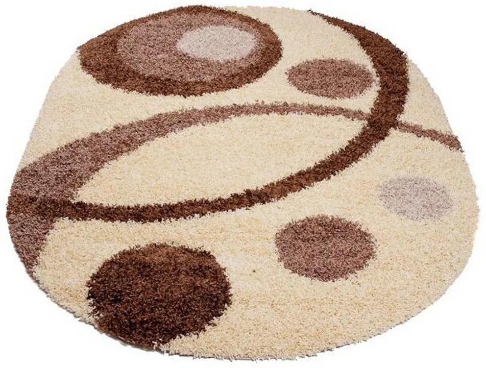 Kusový koberec Shaggy Felice krémový ovál, Velikosti 60x100cm