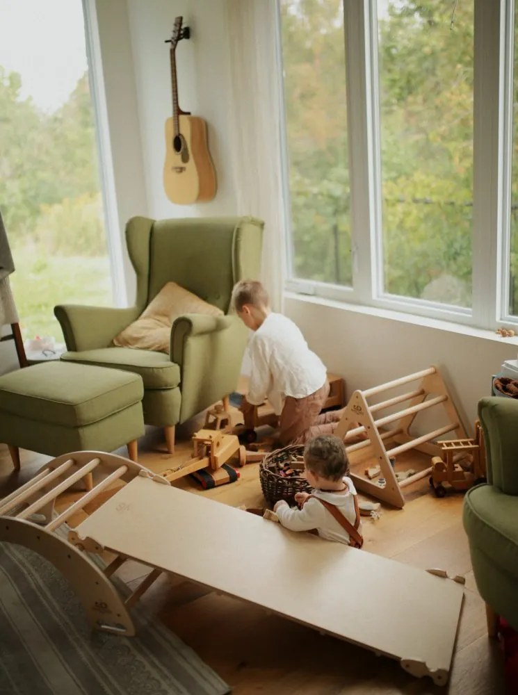 Montessori piklerový hojdací lezecký oblúk / hojdačka