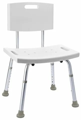 SAPHO A00602101 Handicap stolička s operadlom, nastaviteľná výška, biela