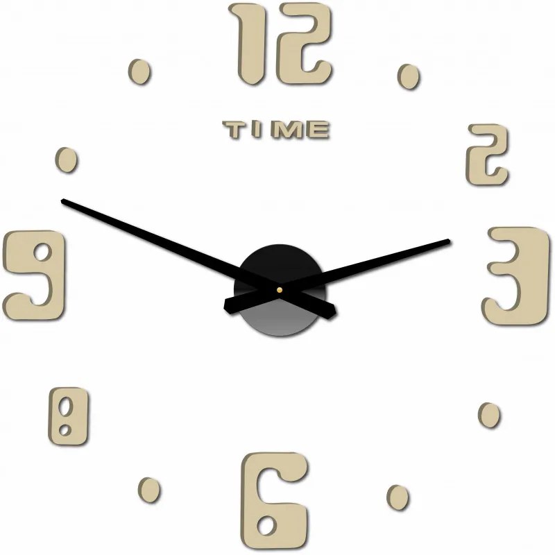 Moderné nalepovacie nástenné hodiny | 3D hodiny 12S009 HEU-