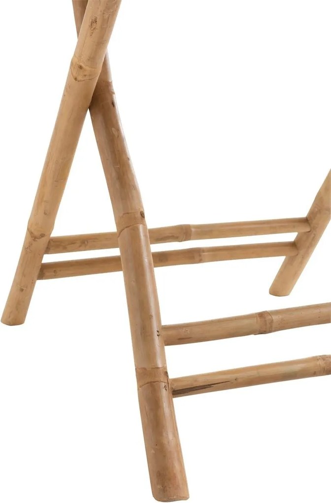 Prírodný bambusový kulatý skládací odkladací stolík Bamboo Pliable - Ø 90*76cm