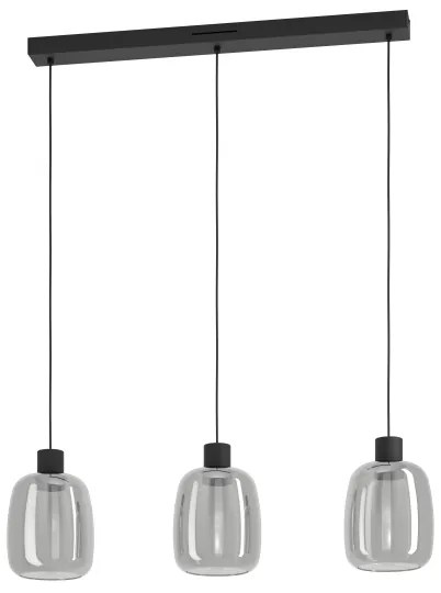 Eglo 901121-LED RGBW Stmievateľný luster na lanku MOLOCHIO-Z 3xLED/3,7W/230V šedá