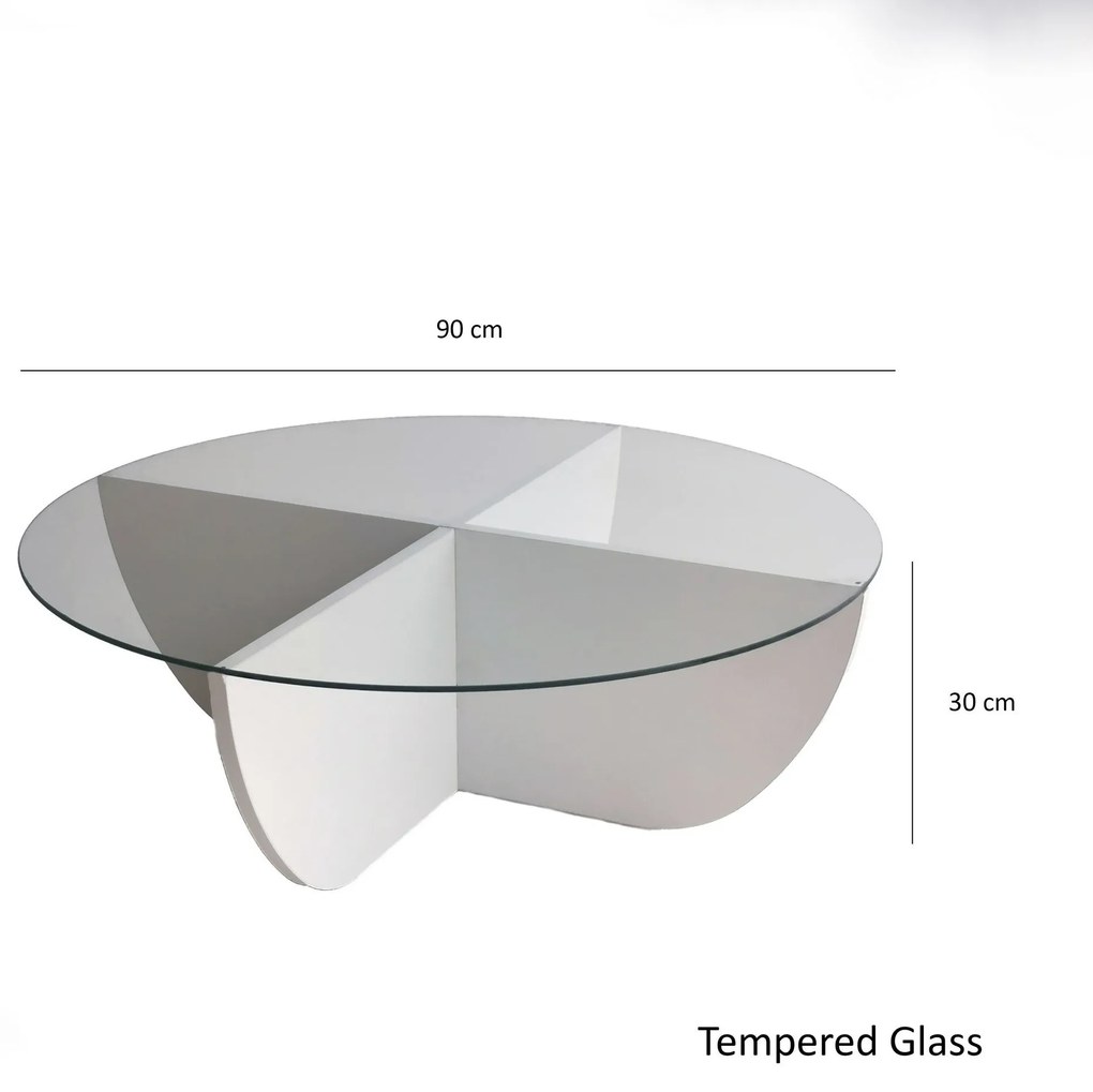 Konferenčný stolík Lily biely