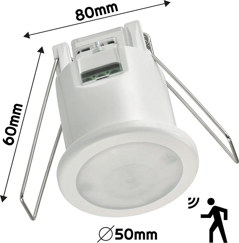 ECOLIGHT Pohybový a súmrakový senzor IP20 zapustený 400W 360°
