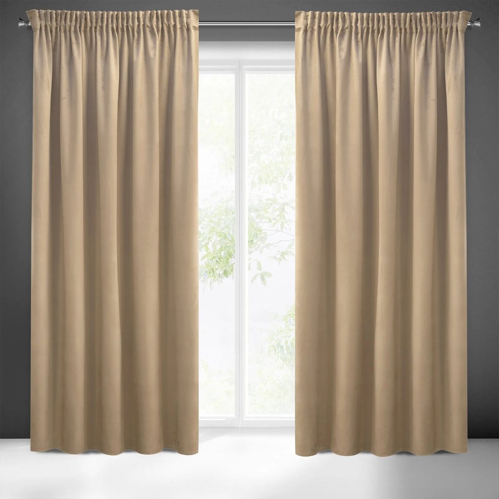 ZATEMŇOVACÍ ZÁVES NA PÁSKE PIERRE CARDIN SIBEL 140X235 CM CAPPUCCINO