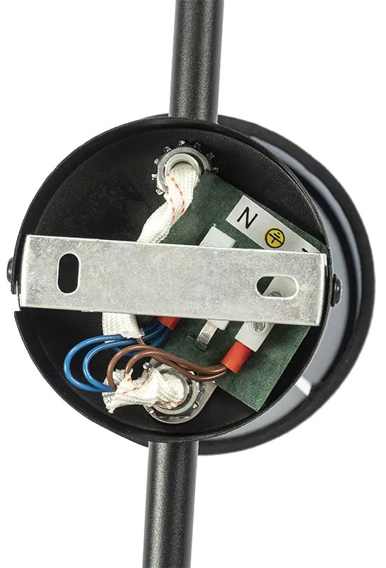 Moderné stropné svietidlo čierne 3-svetlo - Hetta