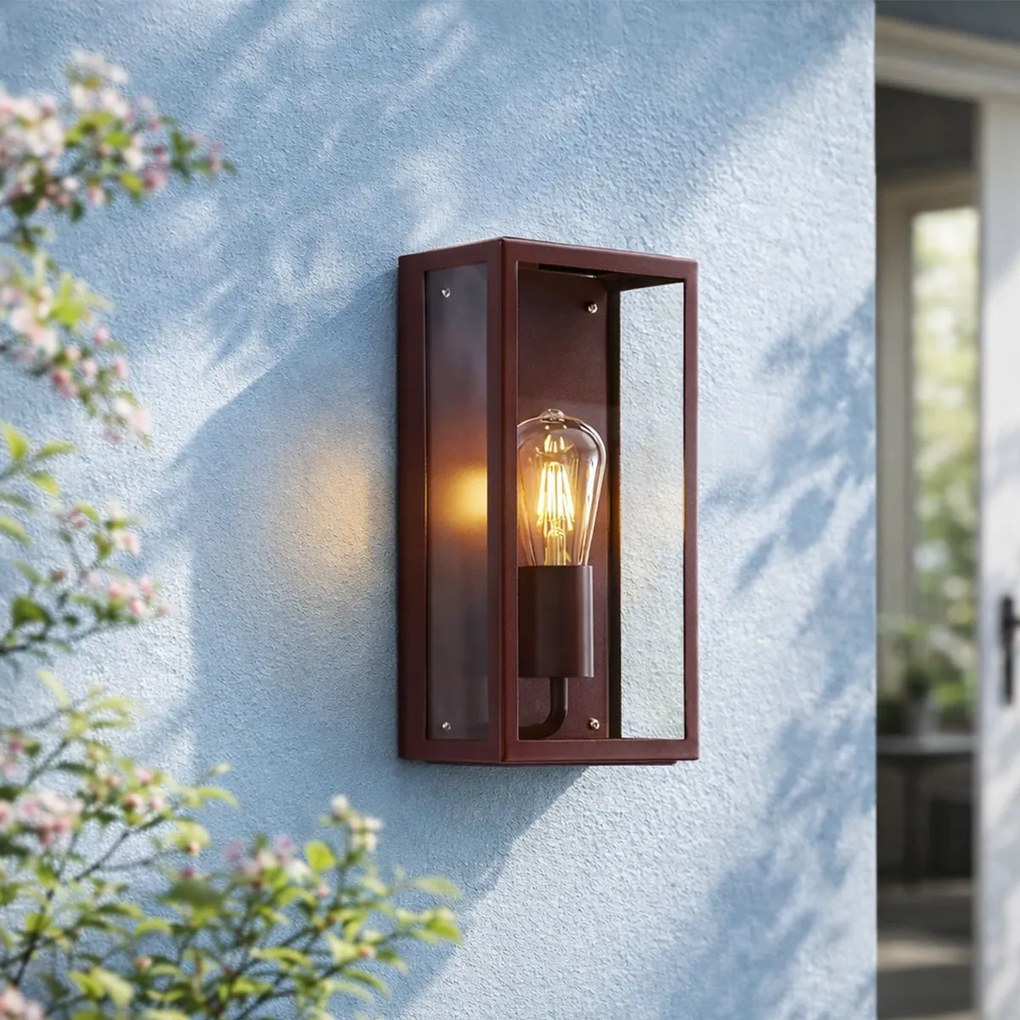 Klasické vonkajšie nástenné svietidlo červené IP44 - Rotterdam