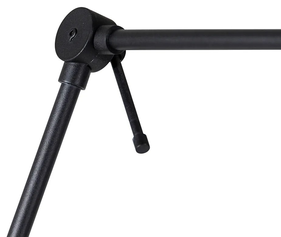 Moderná nástenná lampa čierna nastaviteľná - Blitz