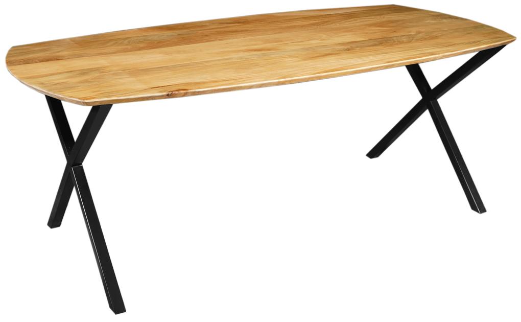 Dánsky jedálenský stôl z mangového dreva Salerno oválny 160x100 cm Mahom