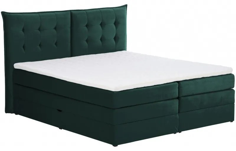 Hector Čalúnená posteľ boxspring Fendy 160x200 zelená