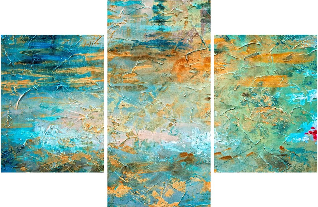 Obraz modrej abstrakcie (90x60 cm)