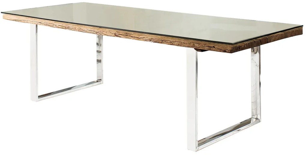 Jedálenský stôl EUPHORIA BARRACUDA 180 cm recyklované masívne teakové drevo 40 mm
