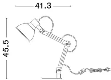 Drevená stolová lampa Grou 41.3 čierne