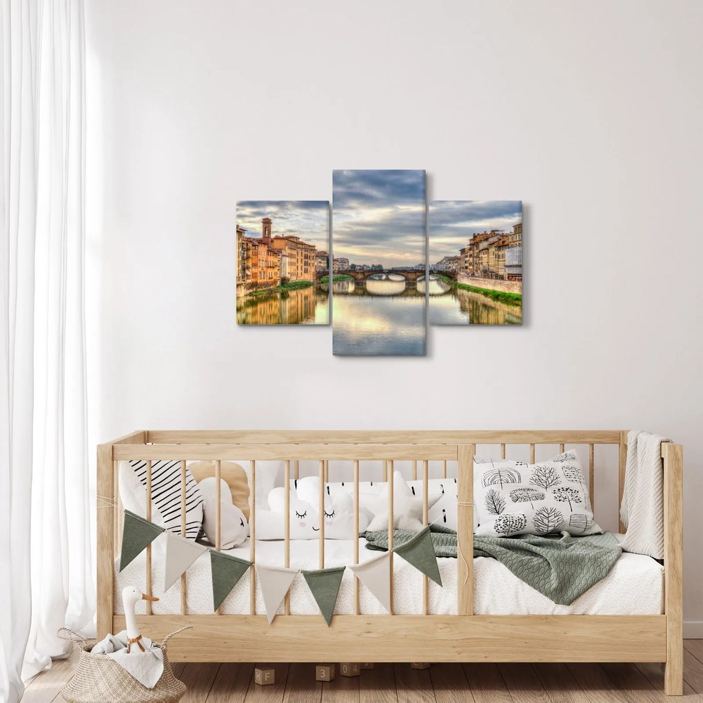 Obraz - Most cez rieku (90x60 cm)