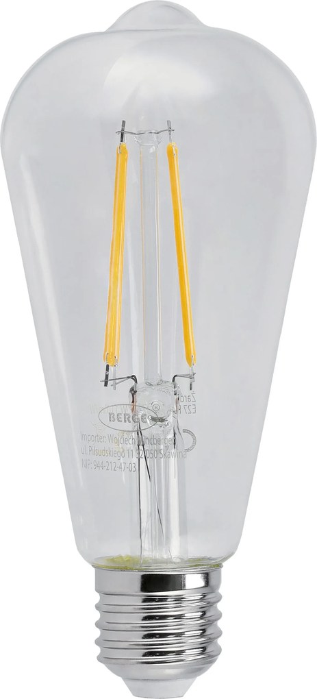 SADA 6x LED žiarovka E27 ST64 6W 660lm Filament 3000K - tepla biela